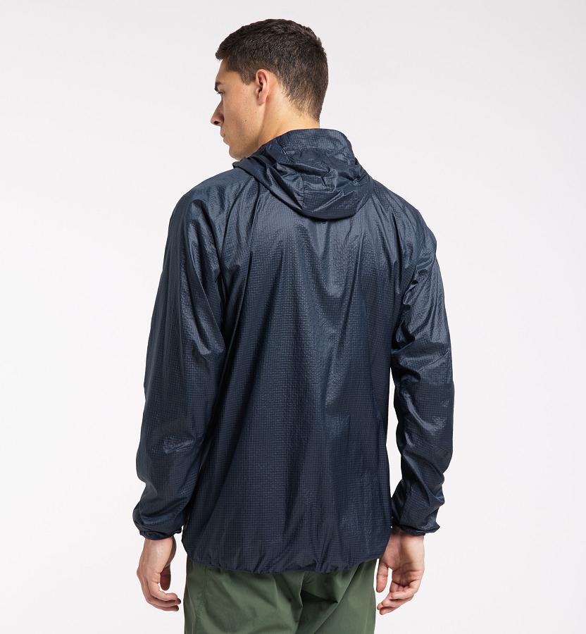 Haglöfs Mens L.I.M Shield Comp Windbreaker Dark Blue New Zealand 37819FEGD